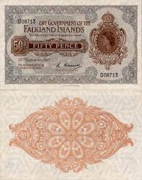 *50 falklandských pencí Falklandy 1969, P10a UNC - Kliknutím na obrázok zatvorte -